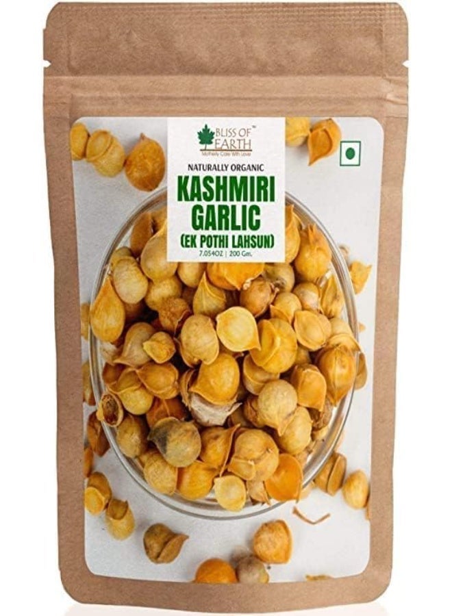 BLISS OF EARTH Naturally Organic Kashmiri Garlic 200gm pack of 2 - Image 2